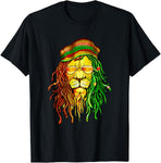 Reggae Music Lovers Tshirt, Jamaican Lion T-Shirt T-Shirt