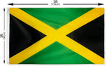 DANF Jamaica Flag 3X5 Ft Thick Polyester, Fade Resistant, Brass Grommets, Canvas Header Jamaican National Flags 3 X 5 Feet