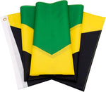 DANF Jamaica Flag 3X5 Ft Thick Polyester, Fade Resistant, Brass Grommets, Canvas Header Jamaican National Flags 3 X 5 Feet